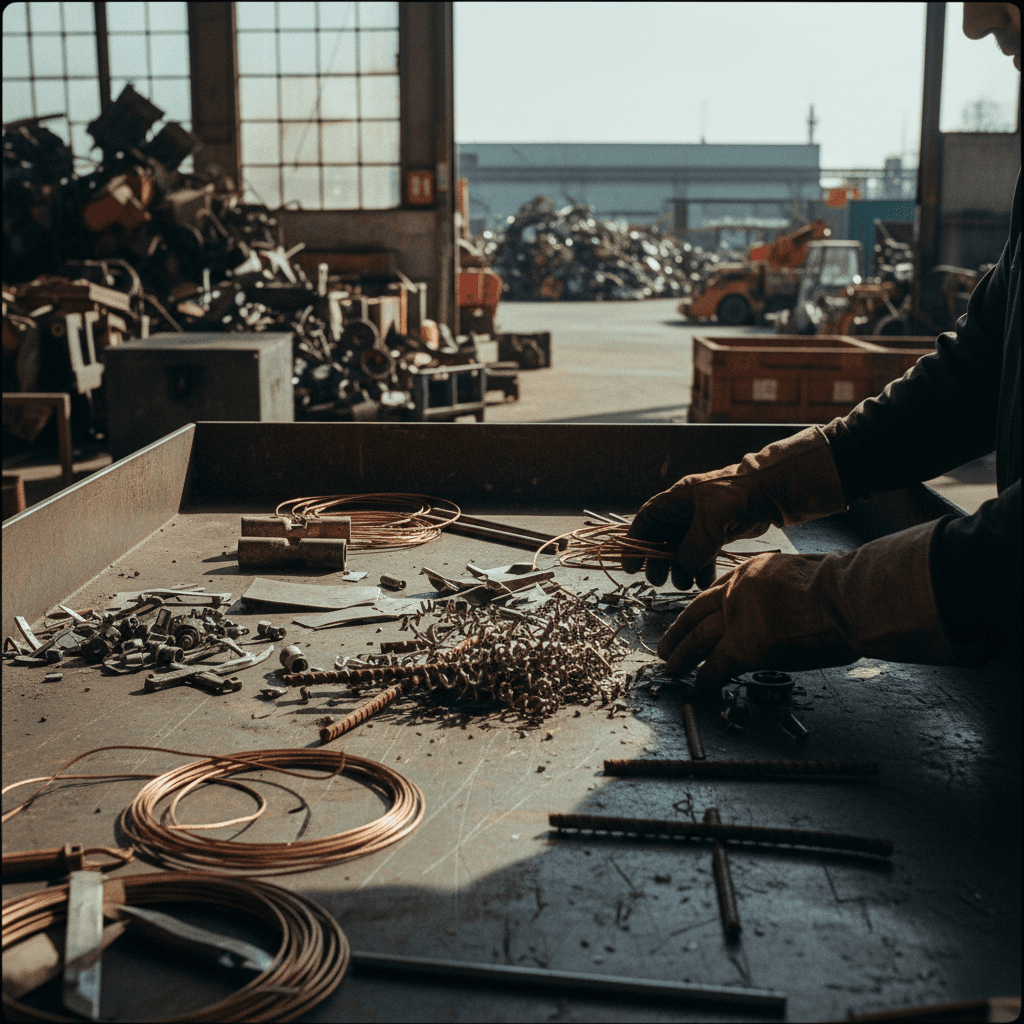 Metal scrap removal and recycling