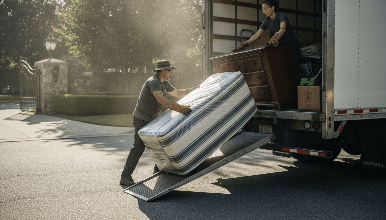 937 Junk Solutions truck loaded with removed items